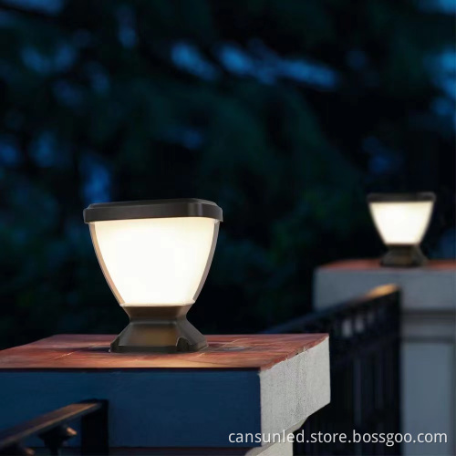 IP65 Waterproof 275mm Pillar Base Solar Light - 15W LED Outdoor Garden Light for Villa Gate